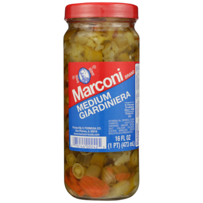 Marconi – Giardiniera mittel, 16 oz – Packung mit 12 Stück