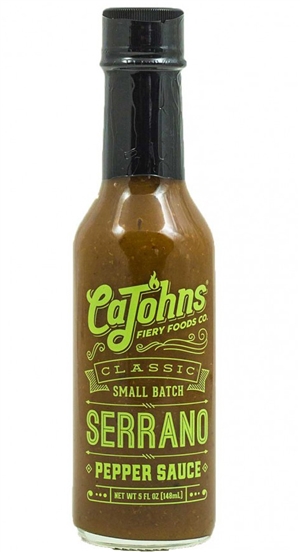 CaJohn's klassisch kleine Batch Serrano Pfeffersauce, 5oz