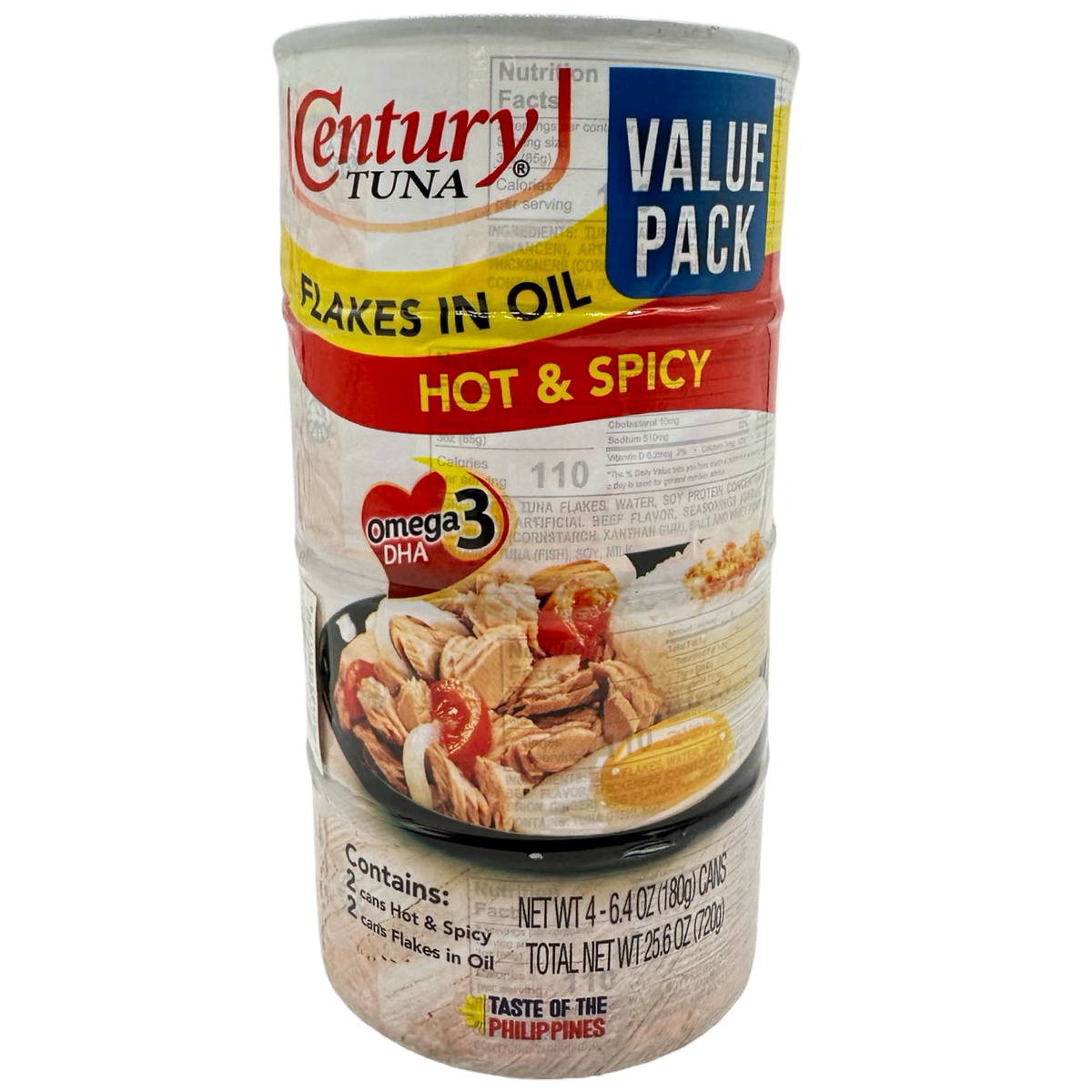 Century Thunfisch – Value Packung – (2) Ölflocken (2) Hot & scharf – 720 G