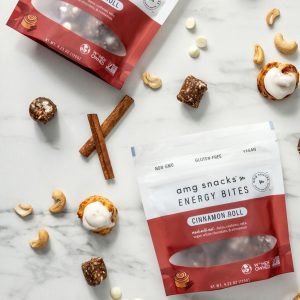 AMG Snacks Zimt Roll Energy Bites Packung – 6 Packungen x 4 Unzen Fall