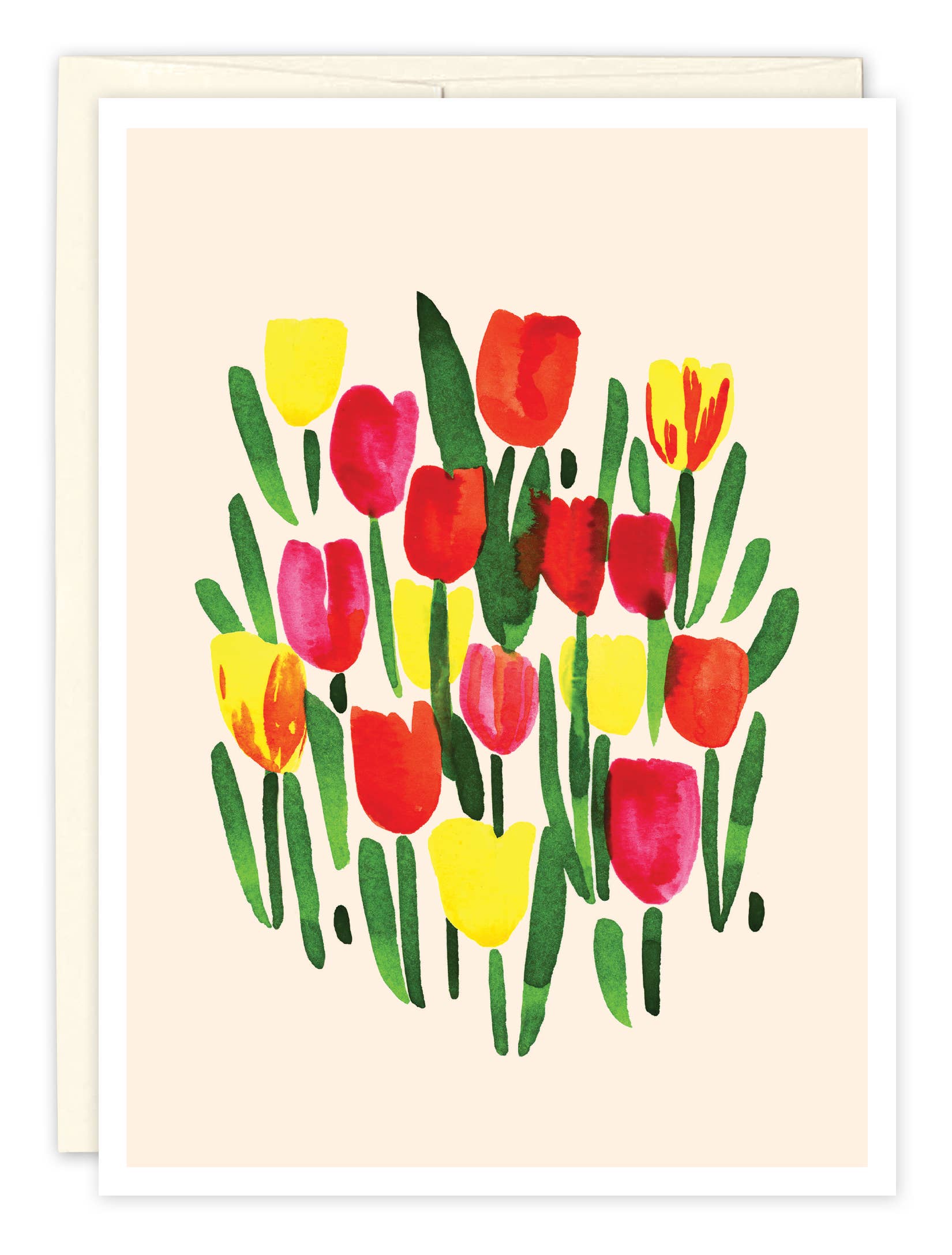 Biely & Shoaf Bunte Tulpen leere Karte