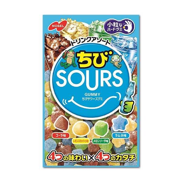 Nobel “Chibi saure Bonbons gummy”, Getränkeauswahl, Cola, Soda, 80g