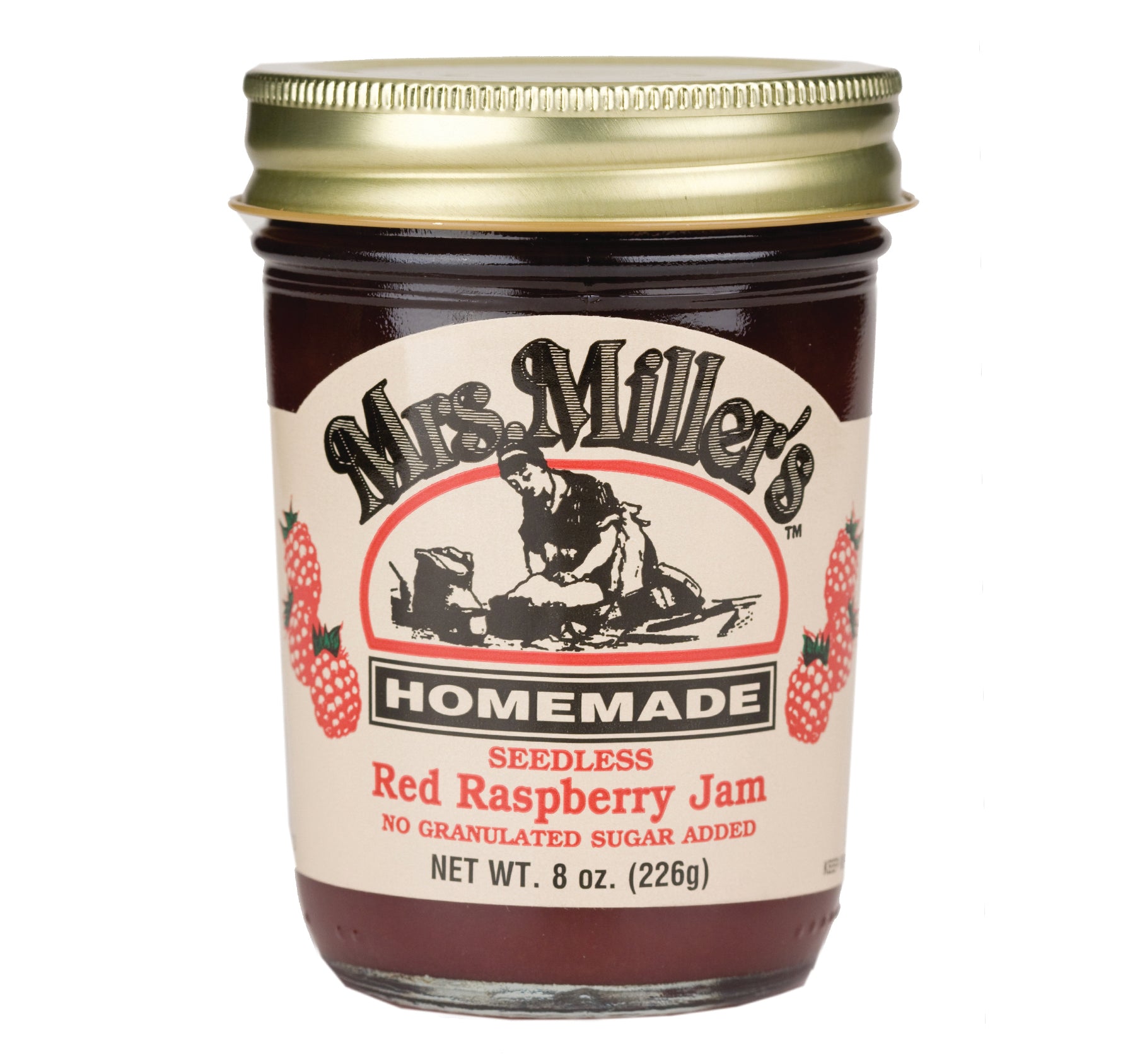 Mrs. Miller Seedless Rot Himbeere Jam Kein Zucker hinzugefügt