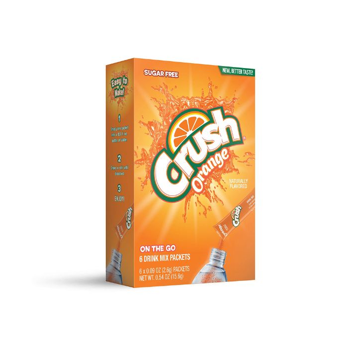 Crush – Orange Pulver Drink Mischung, 0,54 oz (6-Packung) – Packung mit 12