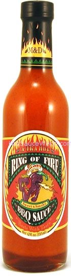Ring of Fire Süße & Rauchige X-tra Hot Grillsauce, 12oz