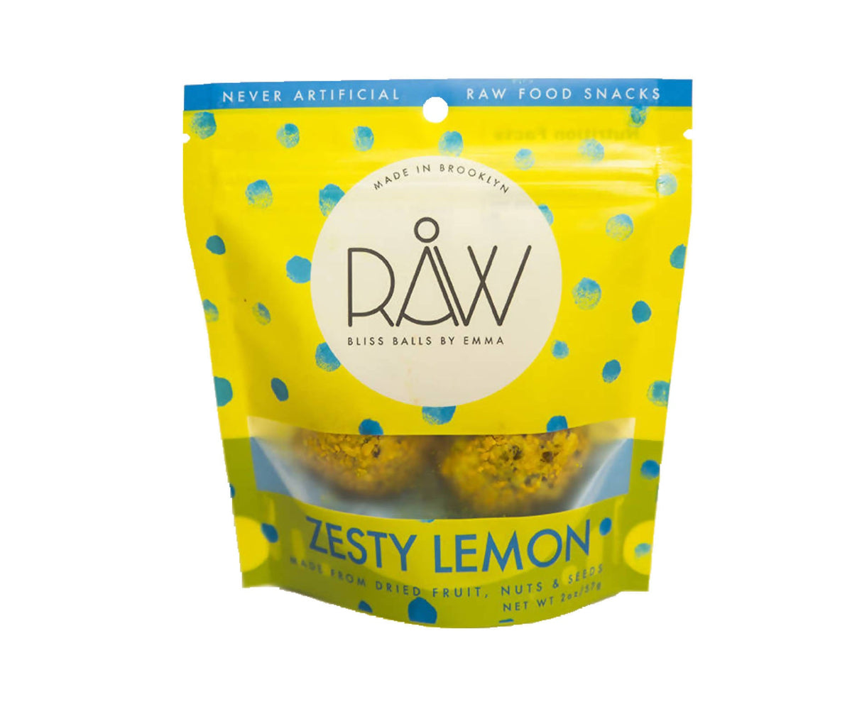 Zesty Zitrone RAW Bliss Balls – 20 x 1 Beutel (2 Unzen)