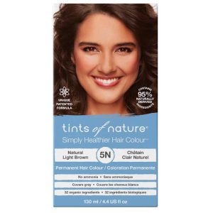 Tints of Nature – 5N natürliches hellbraunes Dauerhaarfärbemittel, 4,4 oz