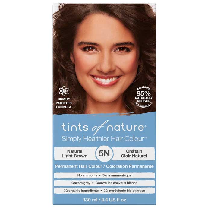 Tints of Nature – 5N natürlicher hellbrauner Dauerhaarfarbstoff, 4,4 fl oz