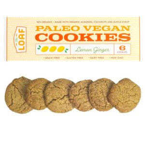 Bio paläo vegane Zitronen Ingwer Plätzchen-Box – 6 Schachtel x 4,5 Unzen
