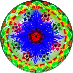 Philippines Christmas Capiz Parol Lantern Star (Tala) rot / grün / blau / weiß led zeigen – Größe 24
