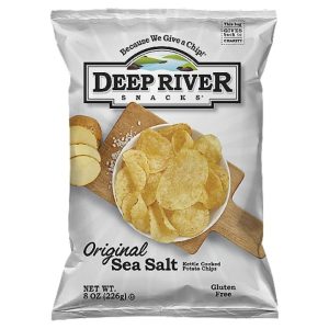Deep River – Kettle Original Sea Salzkartoffelchips, 8 Unzen Packung mit 12