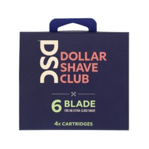 Dollar Rasur Club – Rasierer Nachfüll dosieren 6 Klinge, 1 jeder (Packung mit 4)