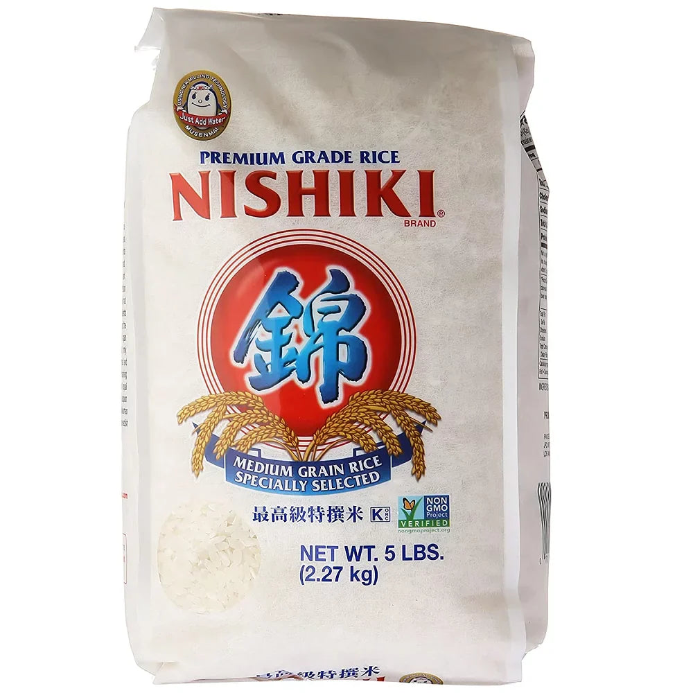 NISHIKI Reis SUSHI Premium 5 LB – Packung mit 8 Stück