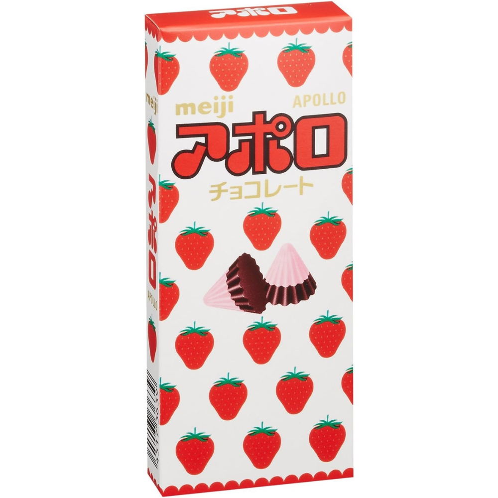 Meiji Apollo Erdbeerschokolade 46g – Hergestellt in Japan – Tokyo Sakura Mall