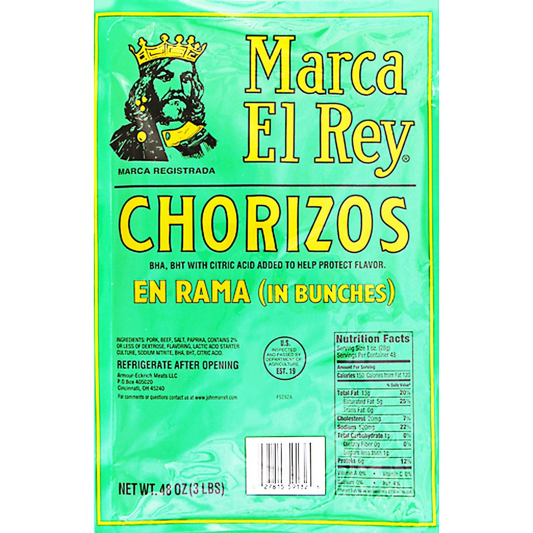 Marca El Rey – Chorizos In Bunches – 48 OZ