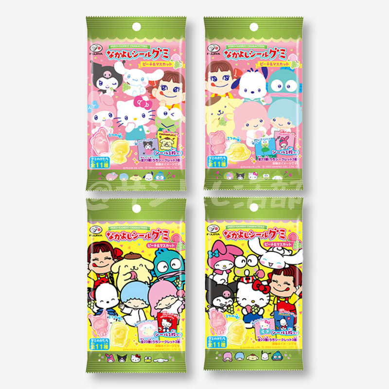 Sanrio Charaktere x Peko Nakayoshi Gummis mit Aufkleber