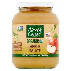 NORTH COAST Bio-Äpfelauce Glas 24 Unzen – (Packung mit 12)