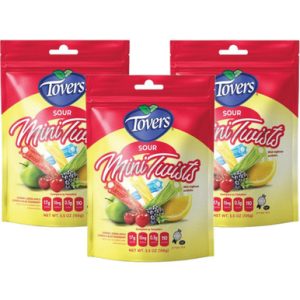 Tovers Sour Mini-Drehungen, 5,5 Unzen (Packung mit 3)