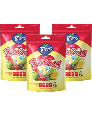 Tovers sauer Mini Twists, 5,5 oz (3 Stück)