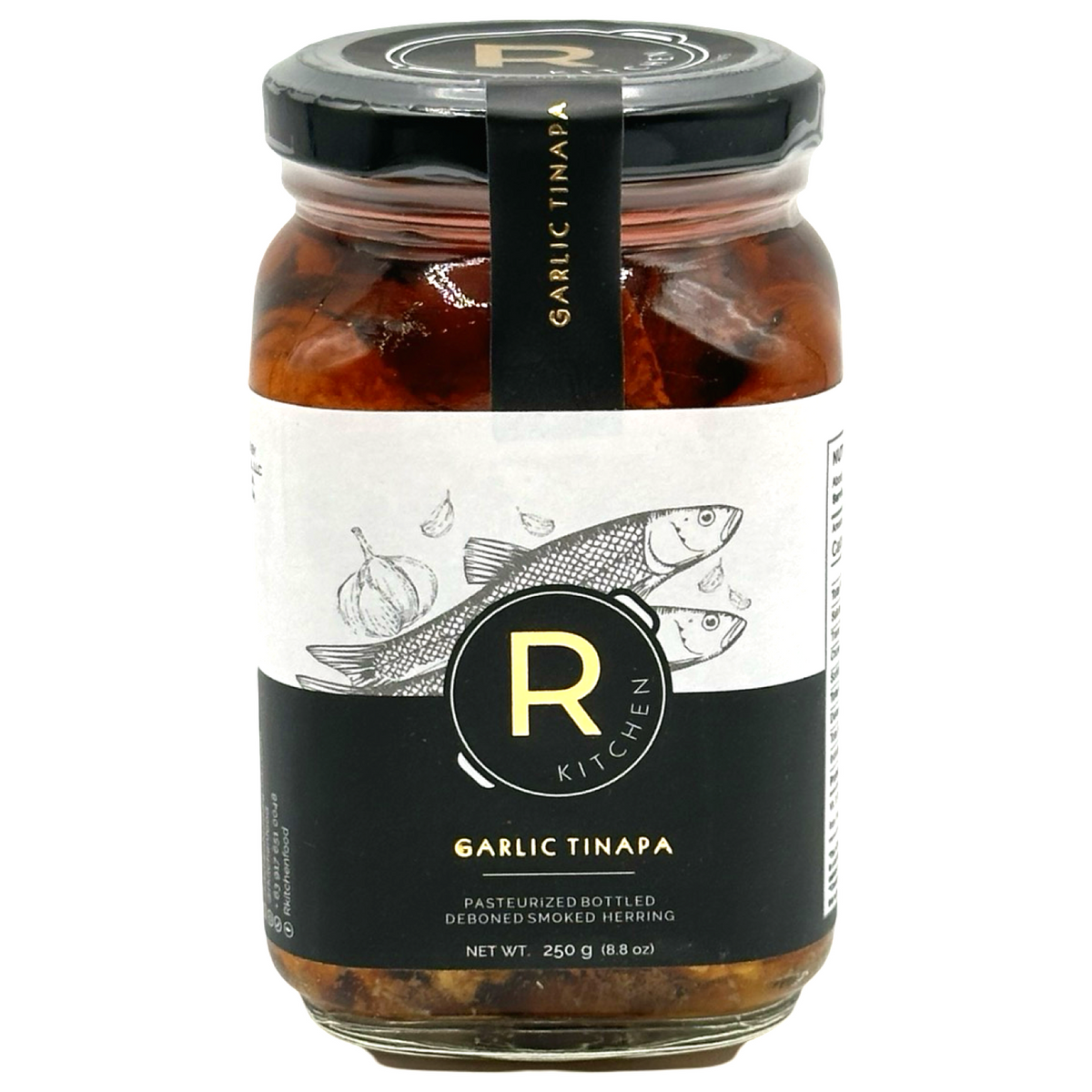 R Küche – Knoblauch Tinapa – Gourmet pasteurisiert in Flaschen entbeint getrocknet Herring – 250 G