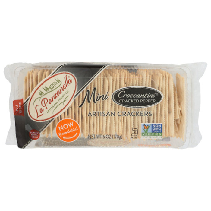 La Panzanella – Croccantini Schwarz Pfeffer Mini, 6 Oz – Packung mit 12 Stück