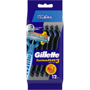 gillette custom plus 3 glatte Einweg-Rasuren – Tiefenrasur Sensor 3-Blatt – in japan – tokyo sakura Mall gemacht – 12pcs