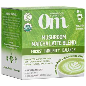 Mushroom Matcha Latte Mischung om Pilz Superfood