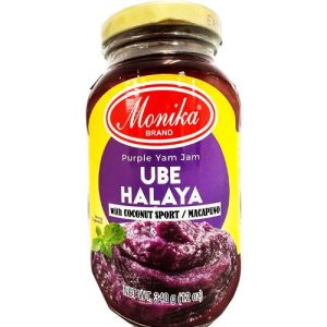 Monika Brand Purpur Yam Marmelade – ube halaya mit Kokosnuss Sport / Macapuno – 12 Unzen