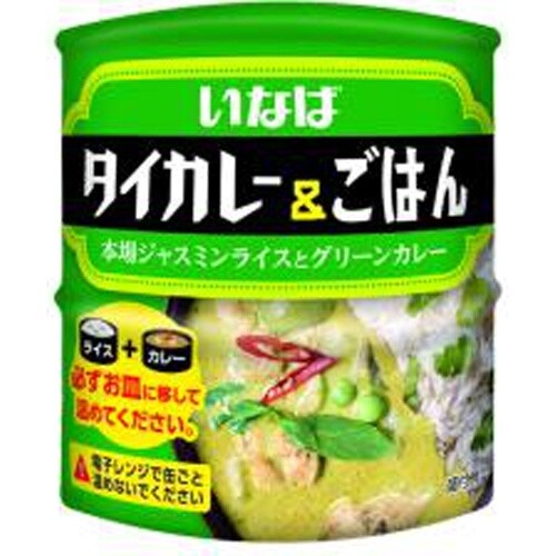 Inaba, Thai Curry und gekochter Reis Set, Dosen Jasmin Reis
