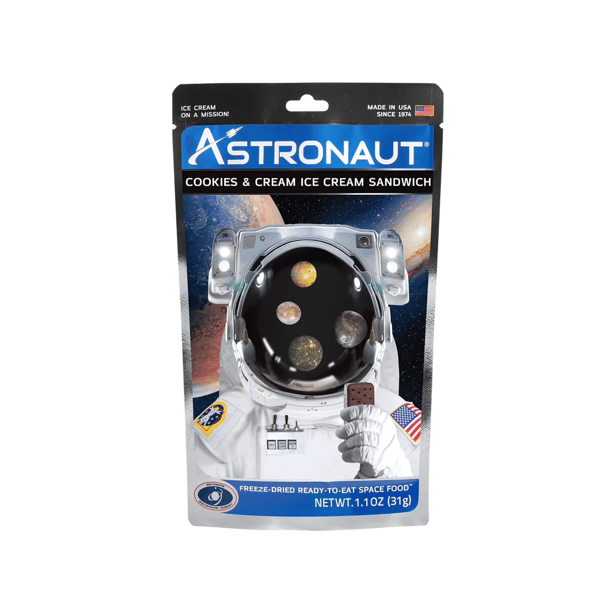 Astronaut Food Kekse und Creme Ice Creme Sandwich (USA)