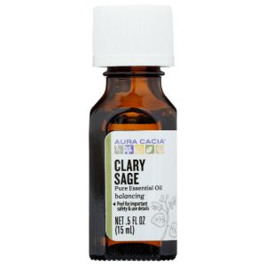 Aura Cacia Ätherisches Öl Clary Sage, 0,5 oz (Packung mit 1)