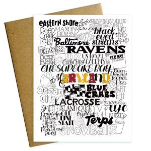 Maggie Moore Studio – Maryland Typografische Grußkarte