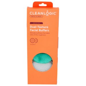 cleanlogic – Puffer Gesichts-Doppeltext, 3 Packungen (Packung mit 6)