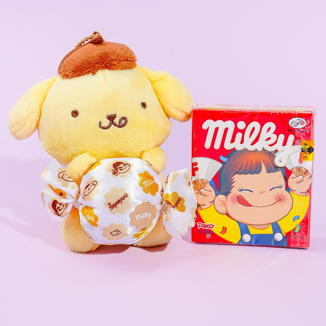 Pompompurin Süßigkeiten Plüsch Charm & Milchige Süßigkeiten Set