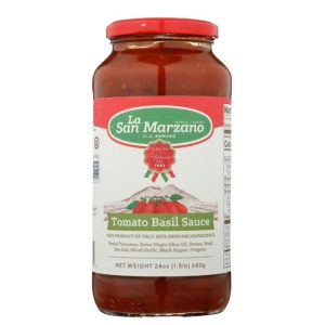La San Marzano Tomaten-Basilika-Sauce, 24 Liter – Packung mit 6 Stück