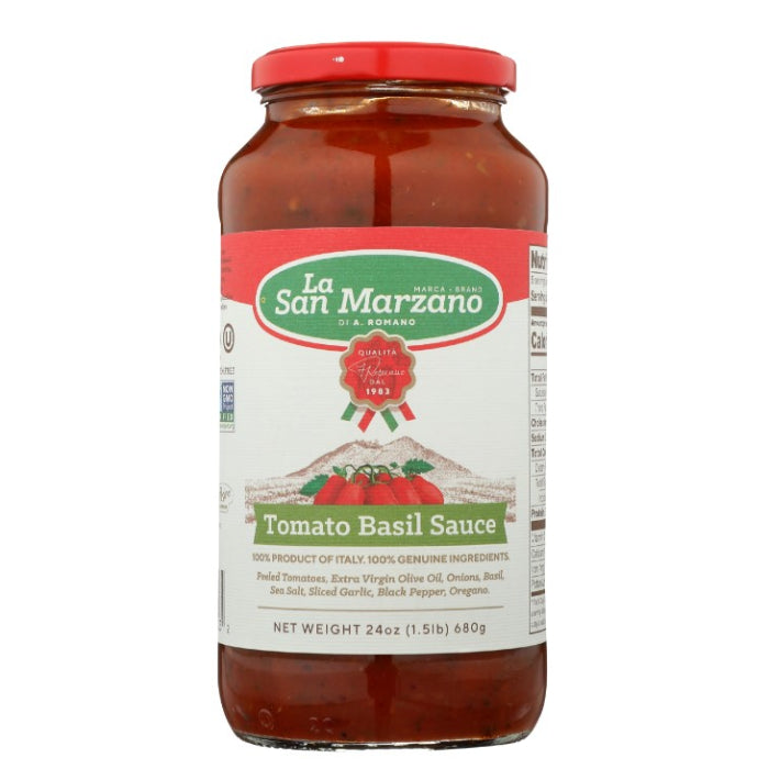 La San Marzano – Tomaten Basilikum Sauce, 24 fl oz – Packung mit 6 Stück