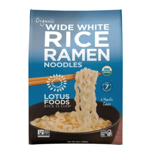 Reis-Ramen-Nudeln, weit weiß, Bio, Lotus-Lebensmittel