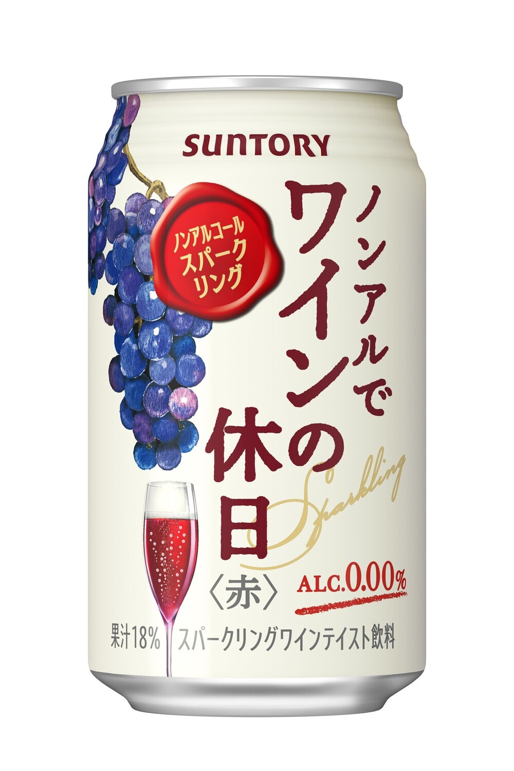 Suntory, “Wein ohne Kyujitsu”, Ohne Alkohol Wein Geschmack Sekt, rot, 350ml