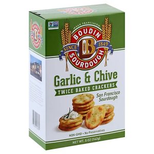 Boudin Sourdough Cracker Knoblauch & Schnittlauch, 5 Unzen Packung mit 12