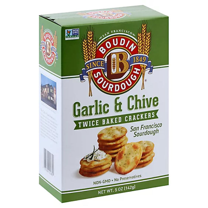 Boudin Sauerteig – Crackers Knoblauch & Schnittlauch, 5 Oz – 12er Packung