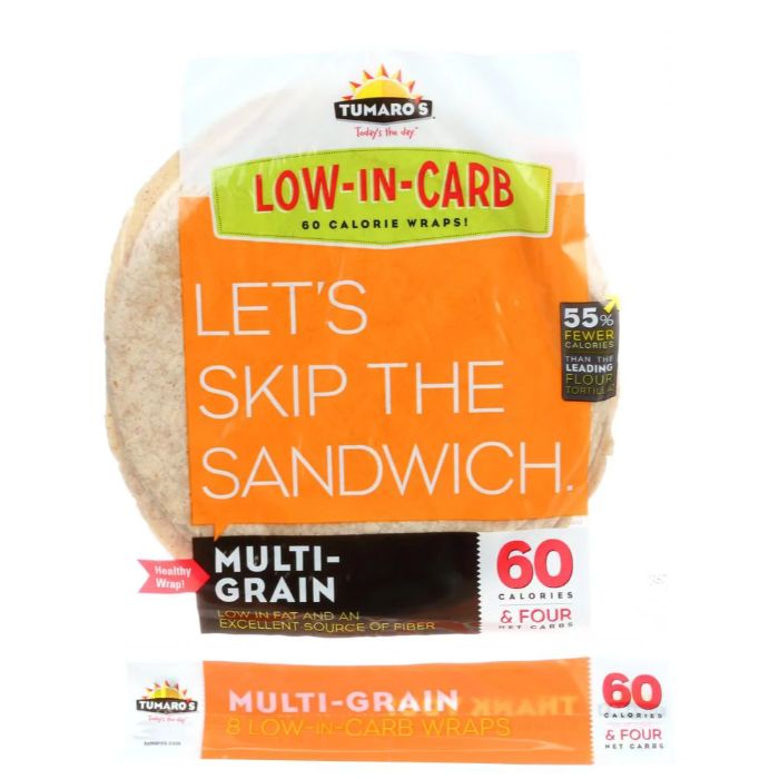 Tumaros Wrap Low Carb Mltigrn 8 Stk – Packung mit 6 Stück