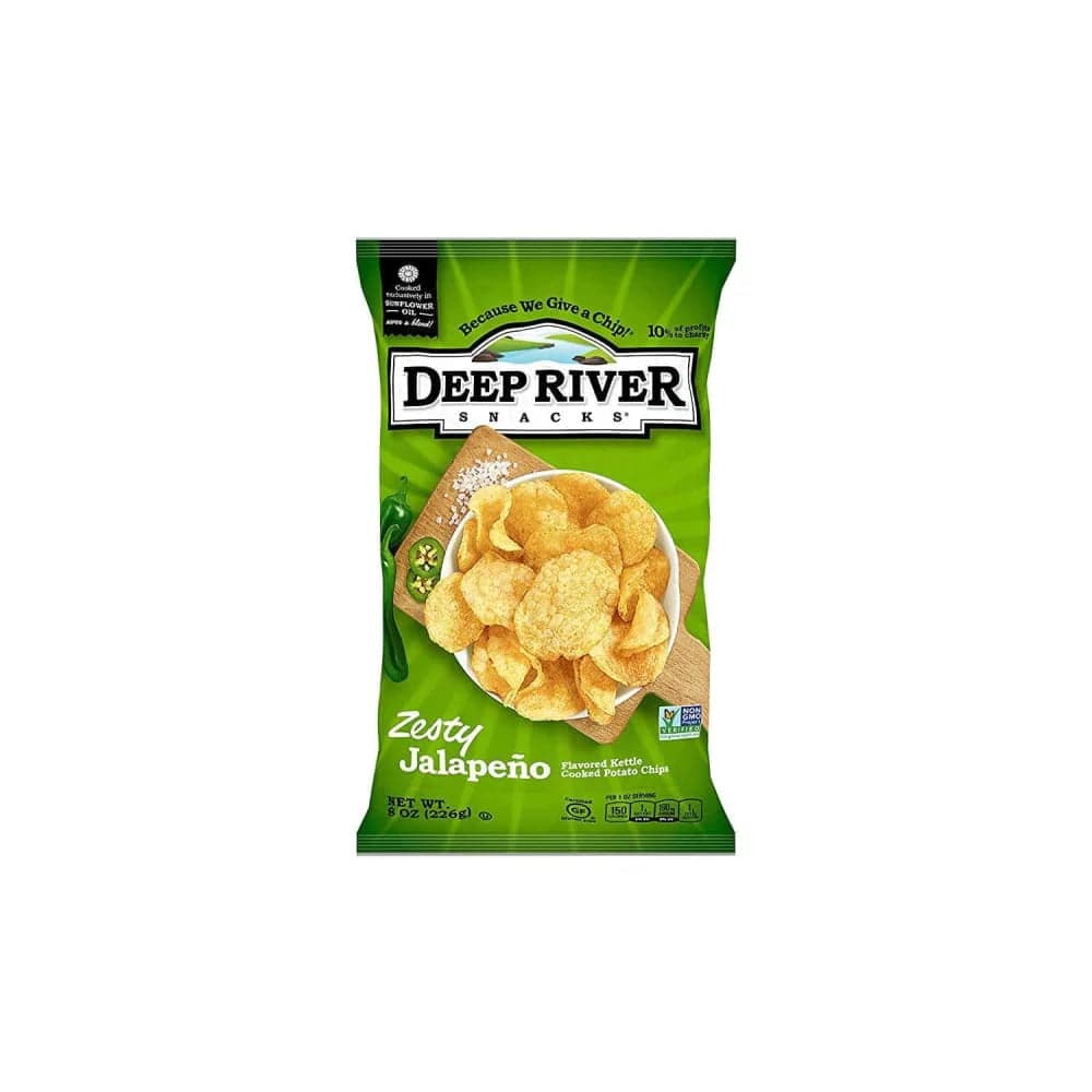 Deep River – Zesty Jalapeno Wasserkocher gekochte Kartoffelchips, 8 Oz