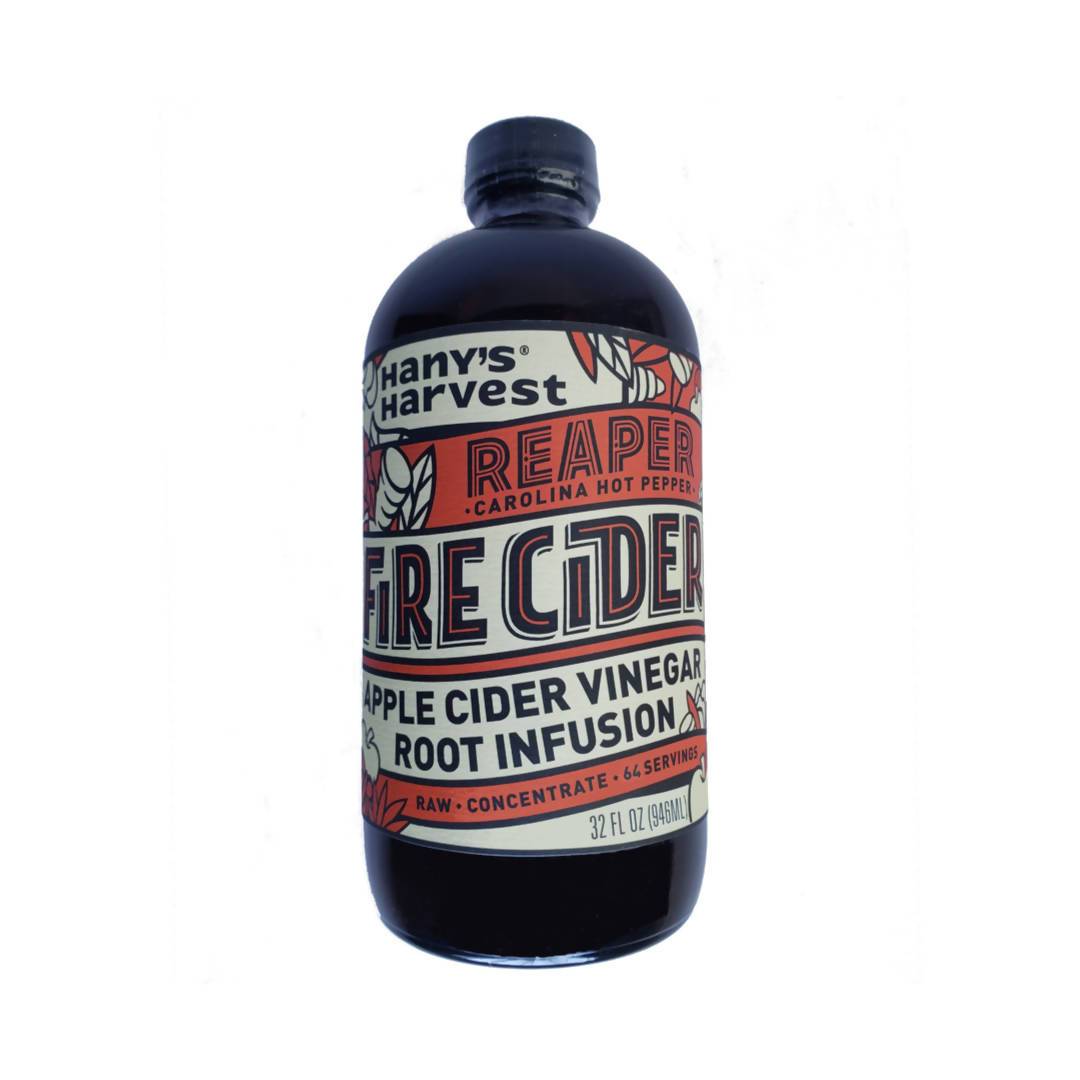 Reaper Fire Cider (Apfel Cider Essig – Carolina Reaper Pfeffer) Flaschen – 6 x 32 oz