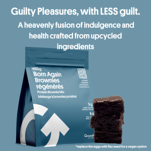 GroundUp Eco Venture Born Again Protein Brownie Mix, Upcycled Beutel – 1 Beutel – 450g