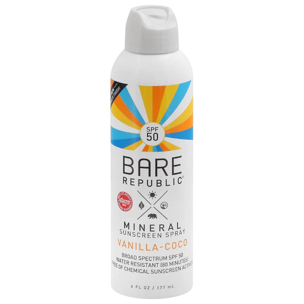 Bare Republic – Vanille Coco SPF 50 Mineral Sonnenschutzspray, 6 Fl Oz