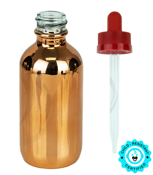 Roségold Chili-Extrakt-Flasche mit Tropfer, 1oz