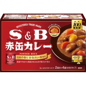 S&B roter Curry Puder roux mittelwürzig authentischer japanischer Geschmack – Tokyo Snack Land – 152g