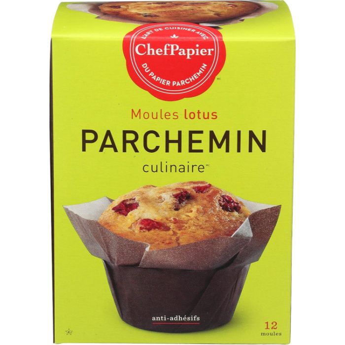 Paper Chef Pergament Cup Lotus 12 Stück – Packung mit 6 Stück