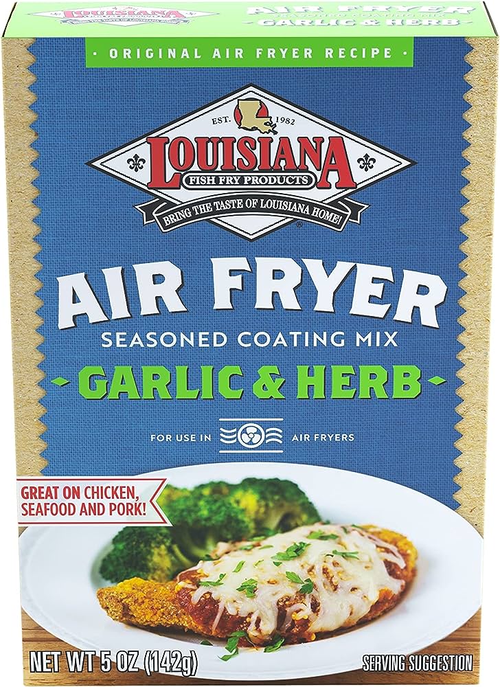 Louisiana Fisch Fry – Air Fry Knoblauch & Herb Coating Mischung, 5 Oz – Packung mit