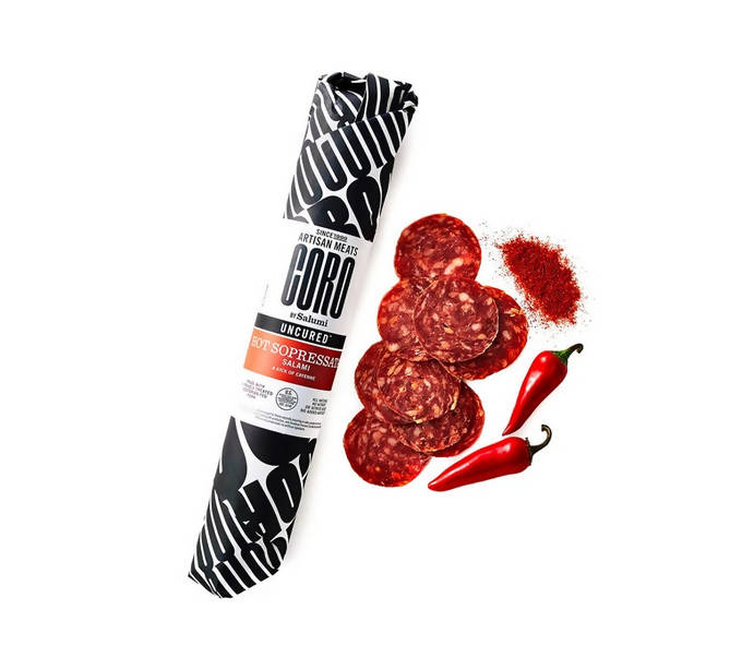 Unbehandelte heiße Sopressata Salami Deli Größe – 3 x 2 LB